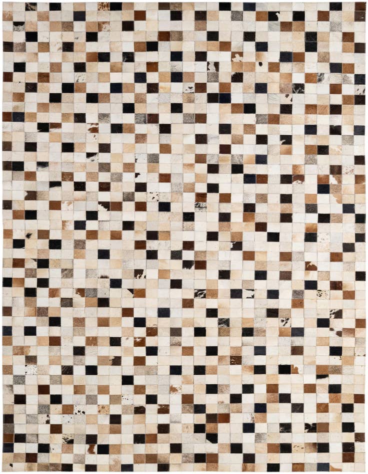 Detail image of 5' 1 x 7' 11 Cowhide - Patchwork Rug