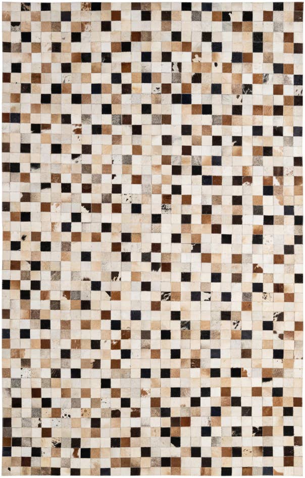 Detail image of 5' 1 x 7' 11 Cowhide - Patchwork Rug