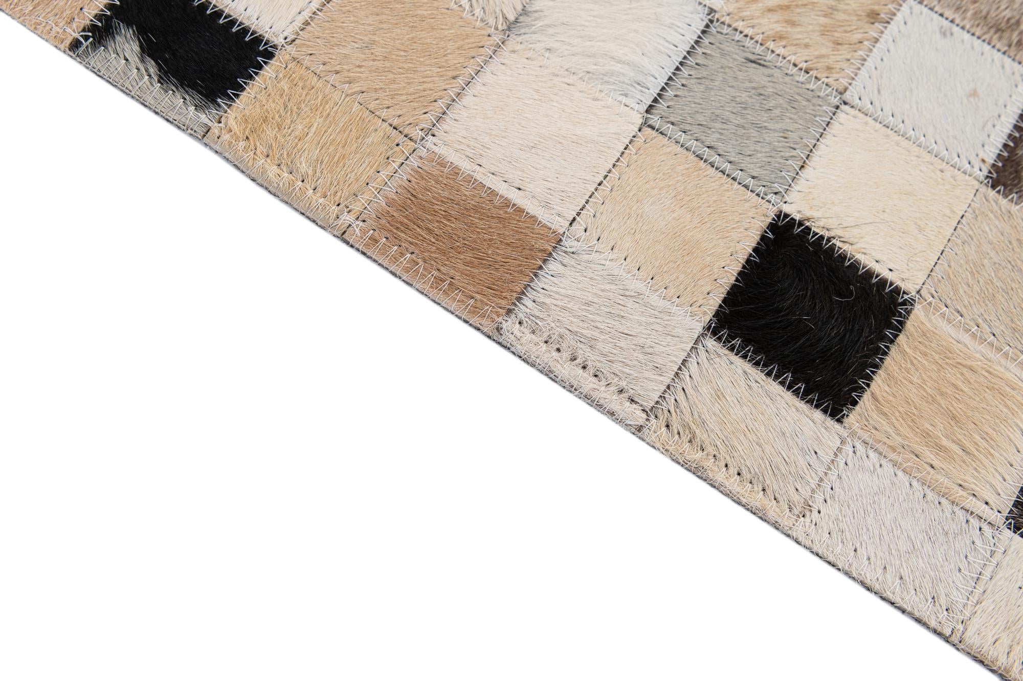 5' 1 x 7' 10 Cowhide - Patchwork Rug