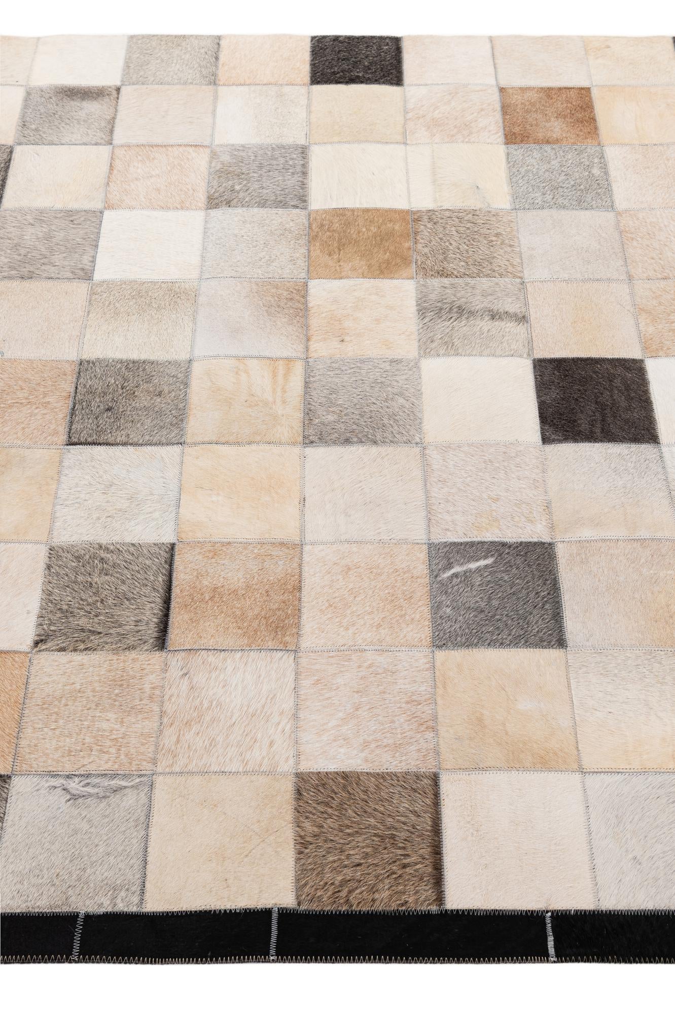 5' x 7' 10 Cowhide - Patchwork Rug