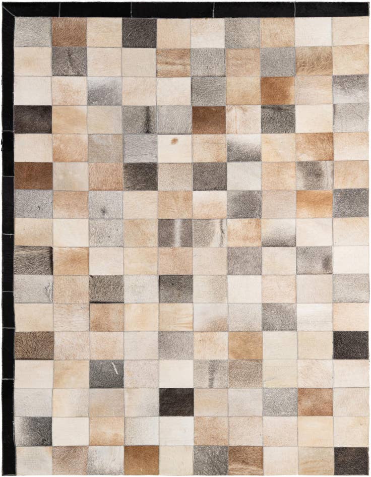 Detail image of 5' x 7' 10 Cowhide - Patchwork Rug