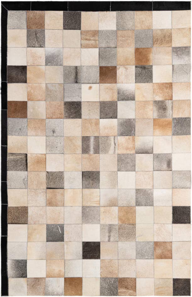 Detail image of 5' x 7' 10 Cowhide - Patchwork Rug