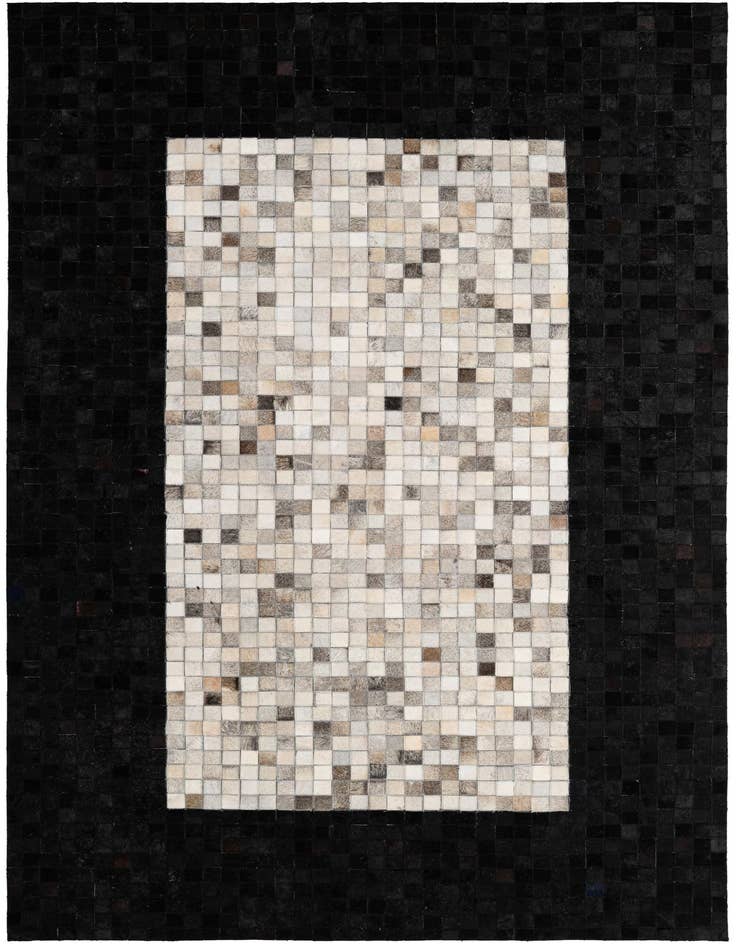 Detail image of 5' 1 x 7' 10 Cowhide - Patchwork Rug