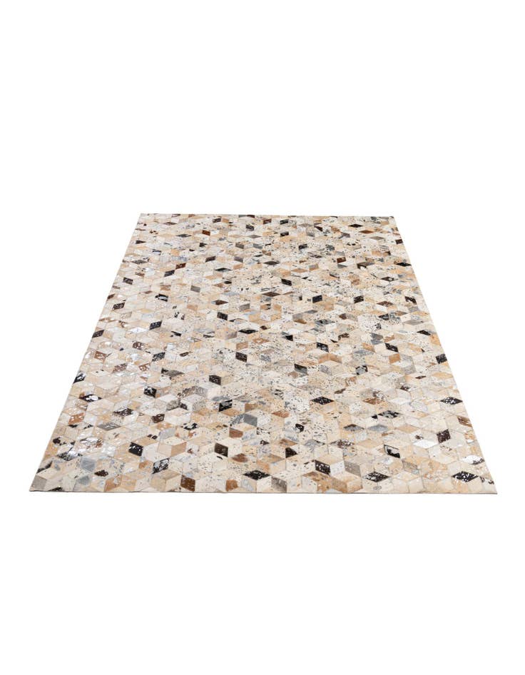 Detail image of 5' 3 x 8' Cowhide - Patchwork Rug
