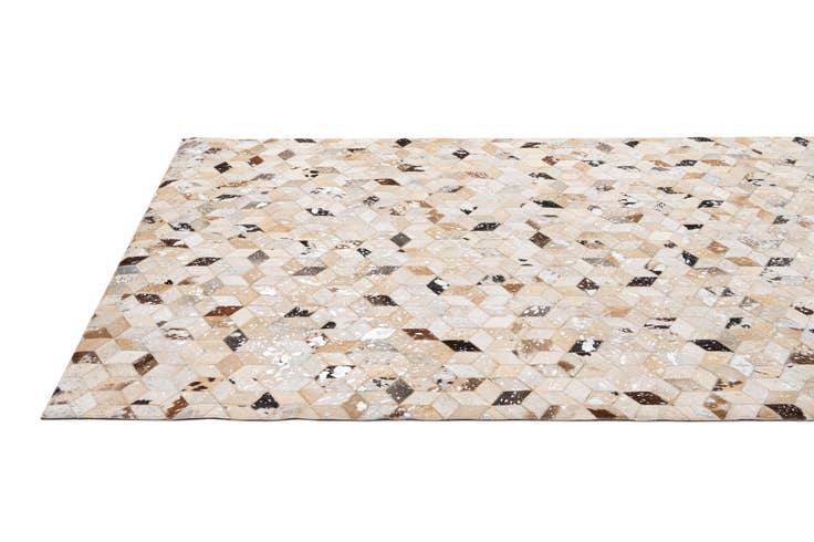 Detail image of 5' 3 x 8' Cowhide - Patchwork Rug