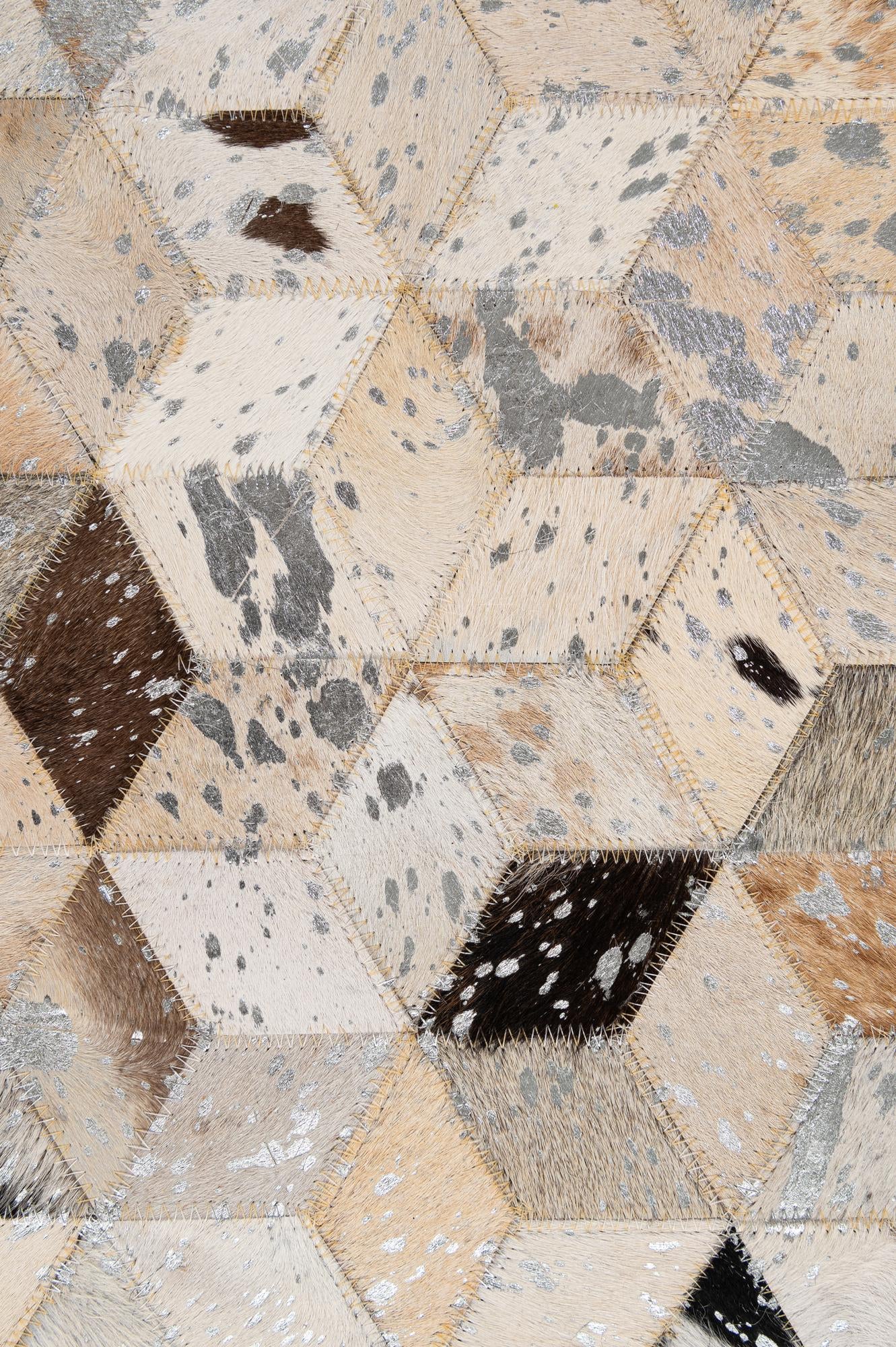 5' 3 x 8' Cowhide - Patchwork Rug