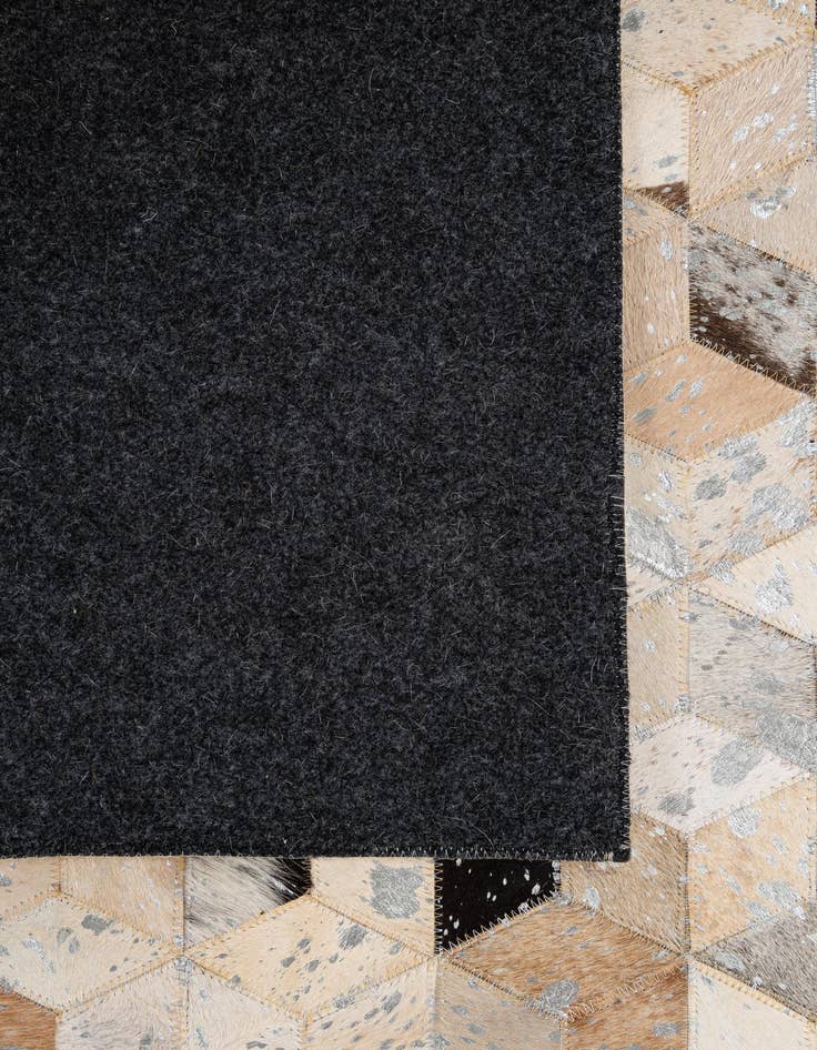 Detail image of 5' 3 x 8' Cowhide - Patchwork Rug