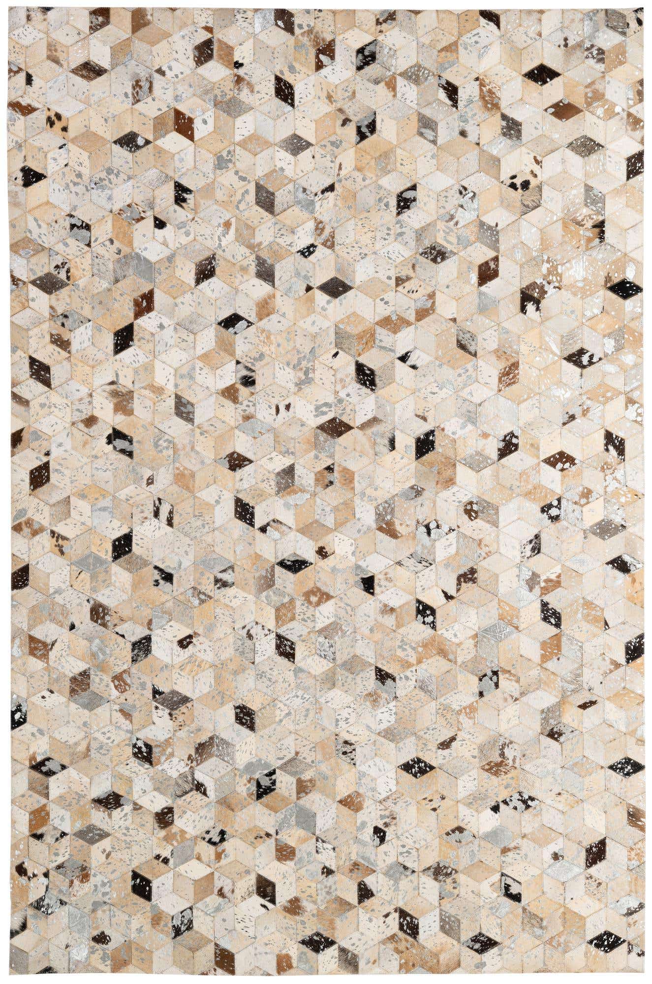 5' 3 x 8' Cowhide - Patchwork Rug