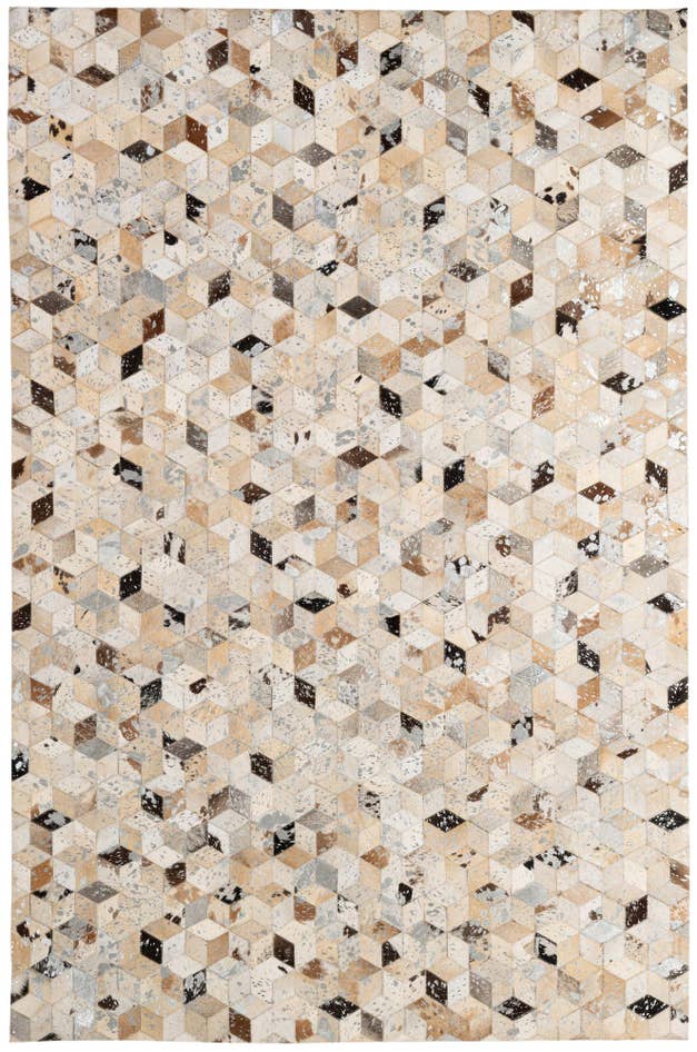 Detail image of 5' 3 x 8' Cowhide - Patchwork Rug