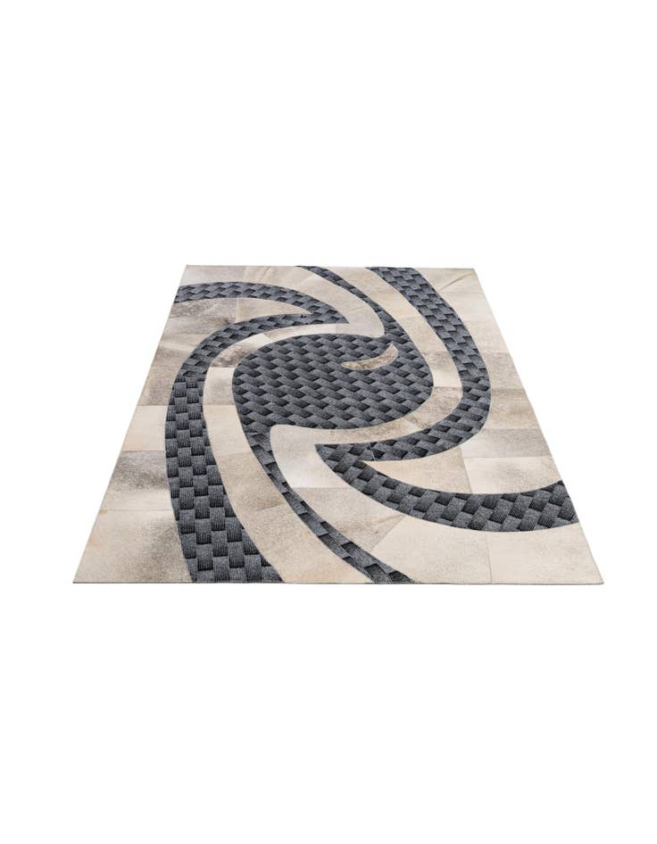 Detail image of 5' x 8' Cowhide - Patchwork Rug
