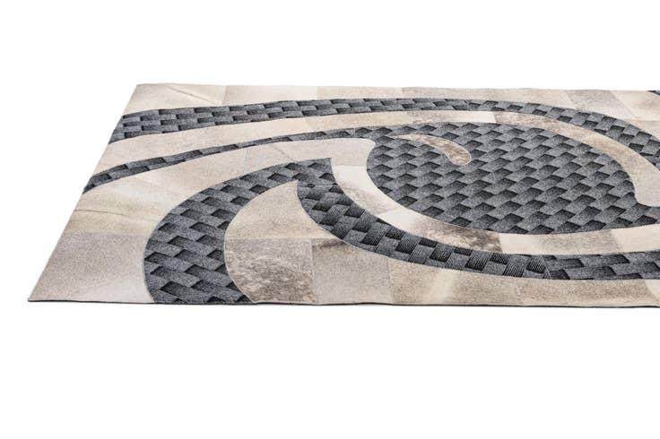 Detail image of 5' x 8' Cowhide - Patchwork Rug