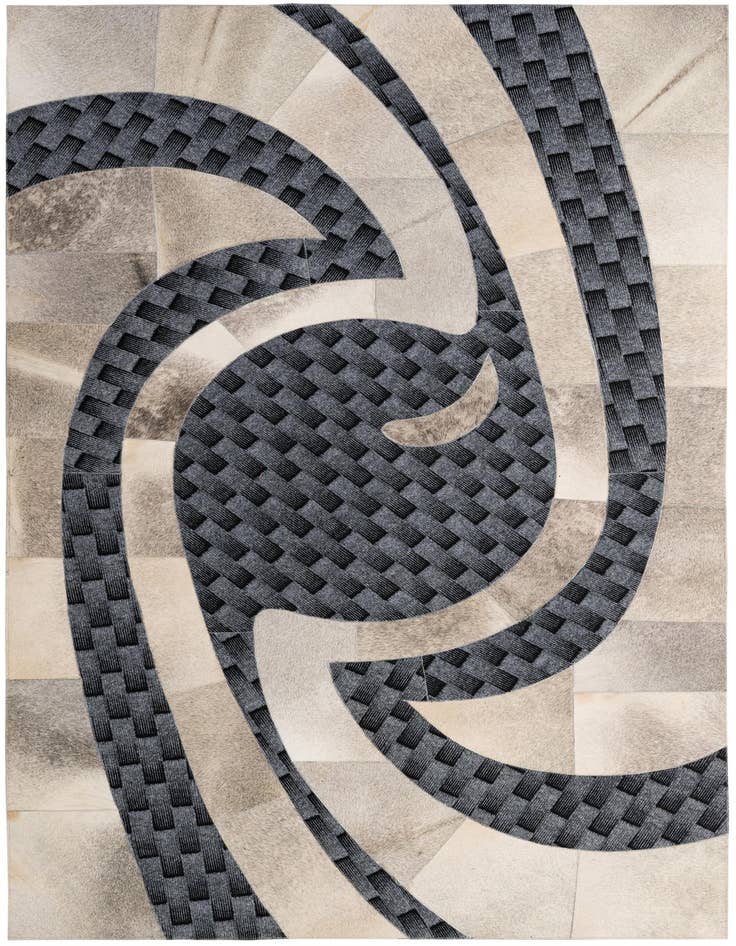 Detail image of 5' x 8' Cowhide - Patchwork Rug