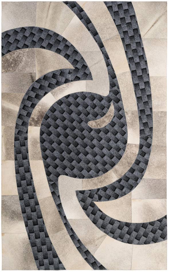 Detail image of 5' x 8' Cowhide - Patchwork Rug