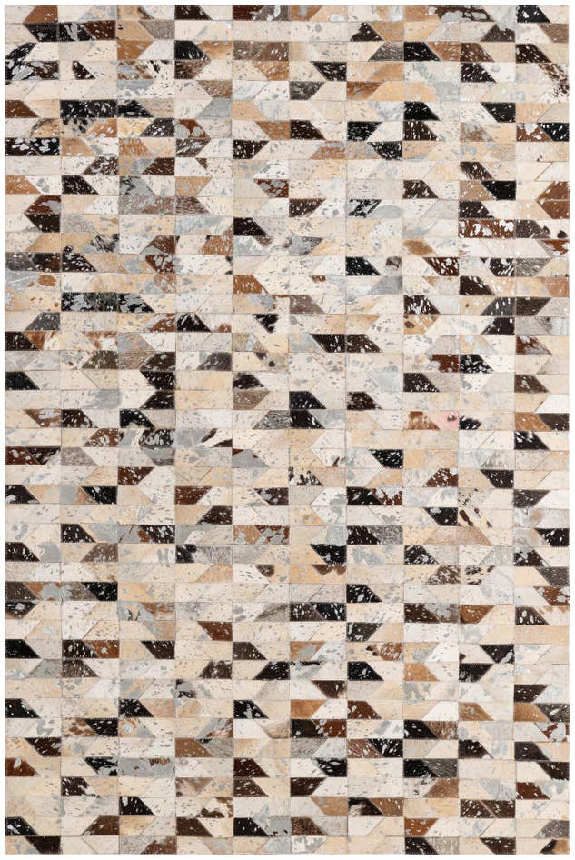 Detail image of 4' x 5' 11 Cowhide - Patchwork Rug