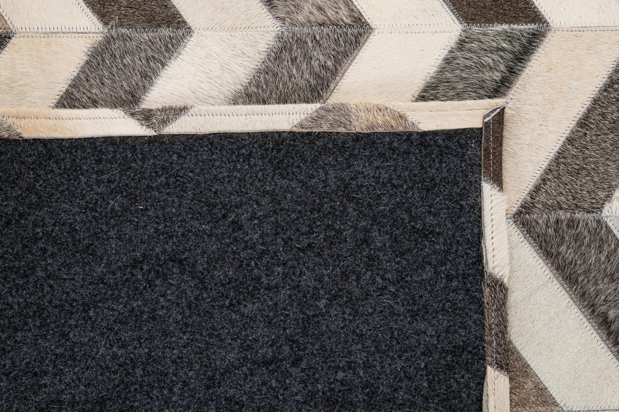 4' 1 x 6' 1 Cowhide - Patchwork Rug