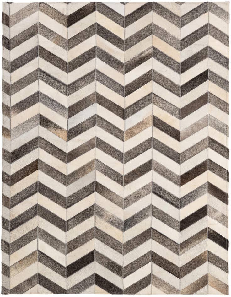 Detail image of 4' 2 x 6' 1 Cowhide - Patchwork Rug