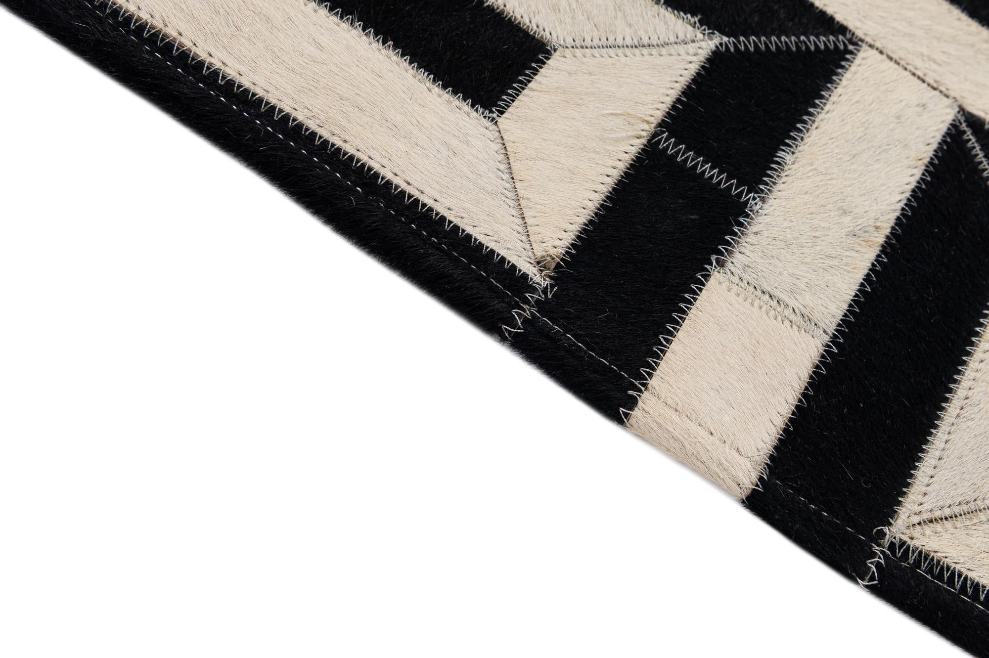 4' 1 x 6' 1 Cowhide - Patchwork Rug