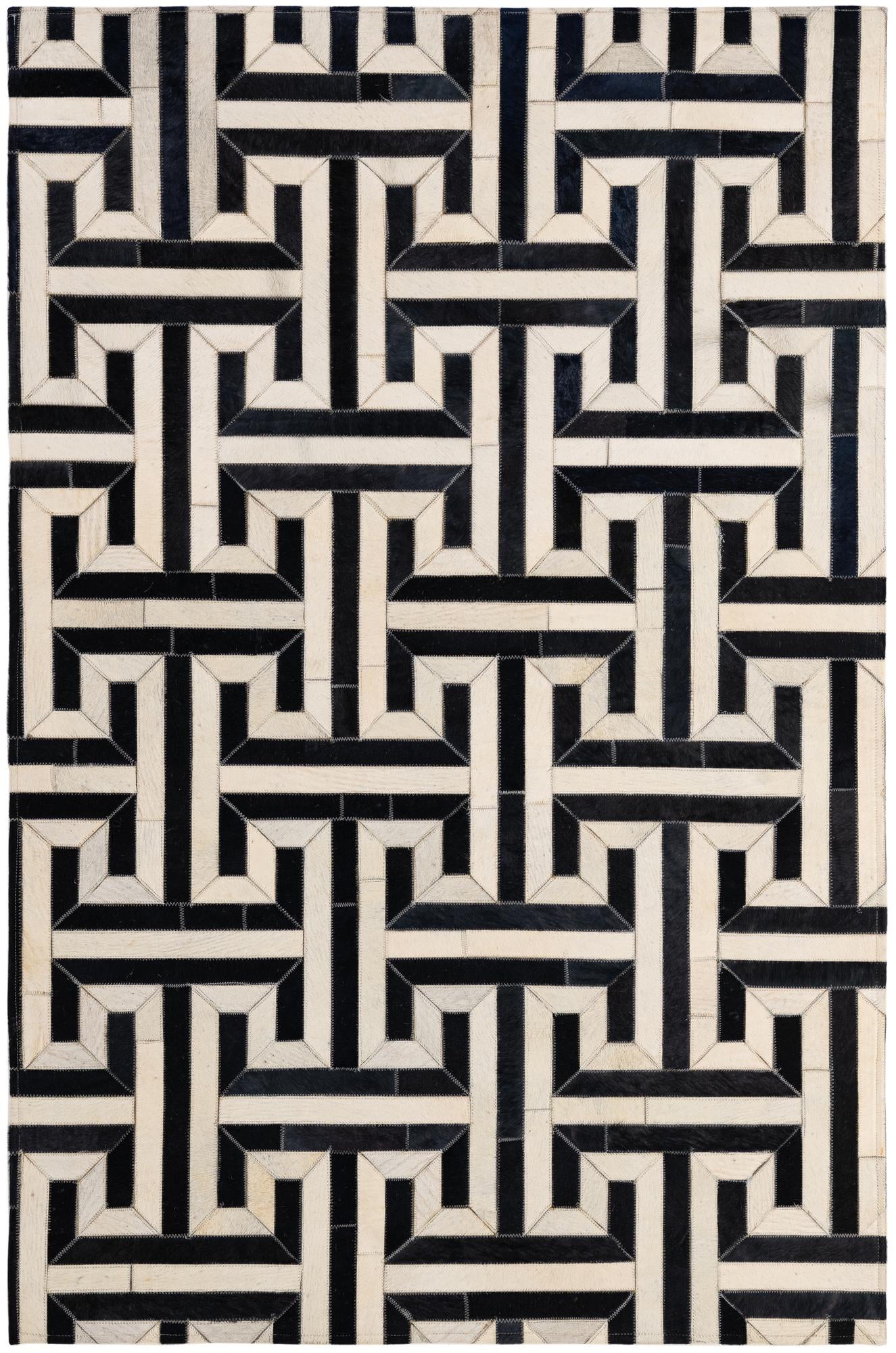 4' 1 x 6' 1 Cowhide - Patchwork Rug