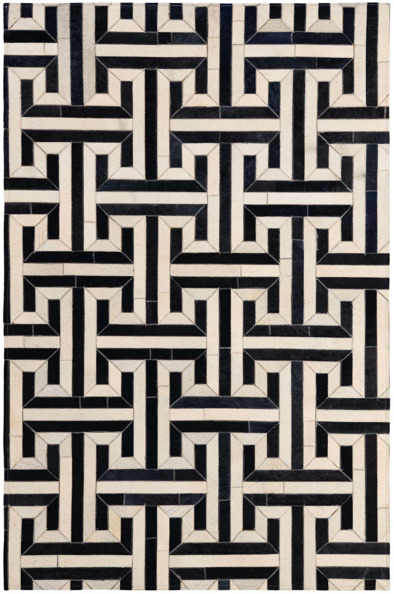 4' 1 x 6' 1 Cowhide - Patchwork Rug