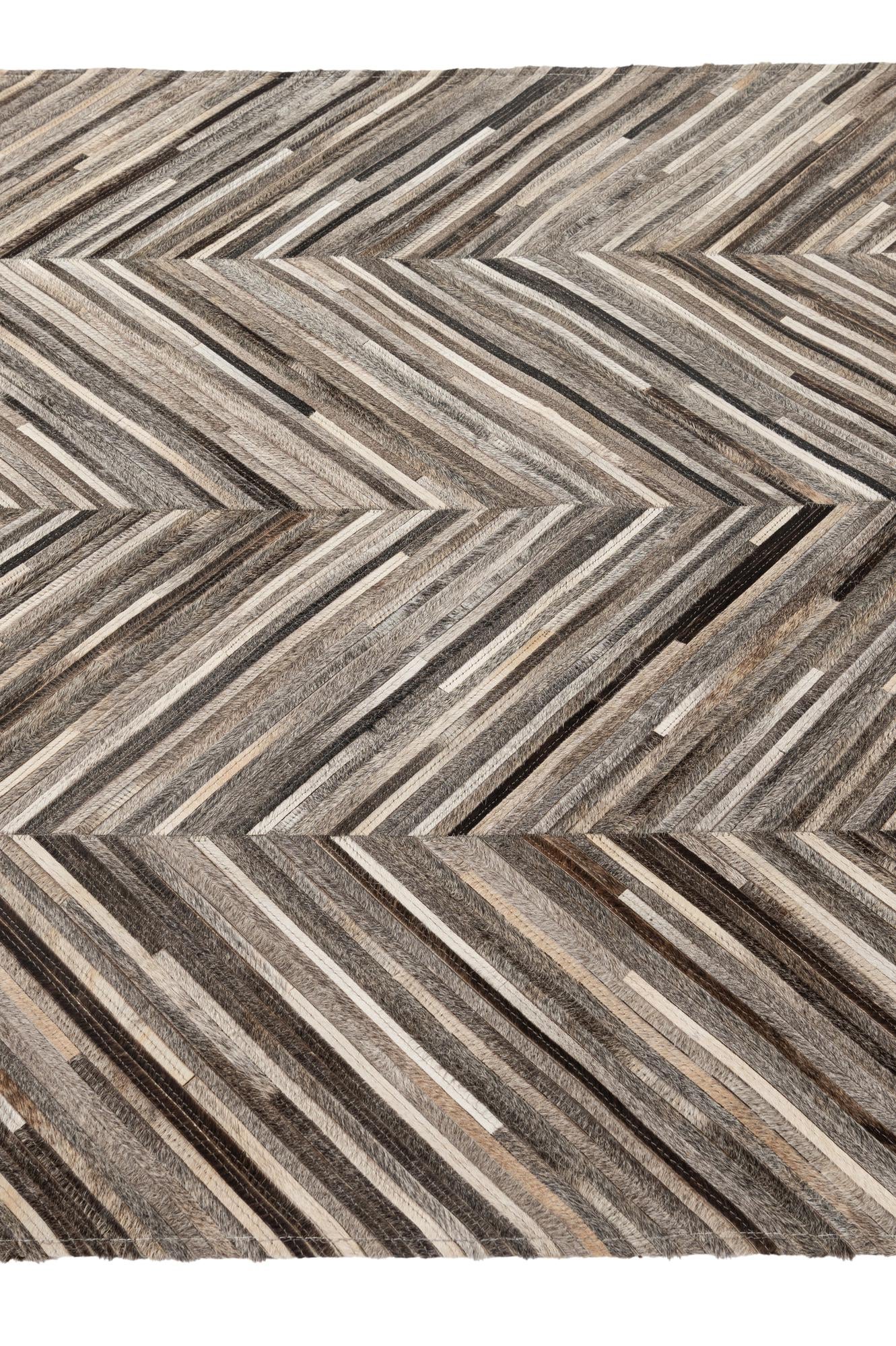 4' 1 x 6' 2 Cowhide - Patchwork Rug
