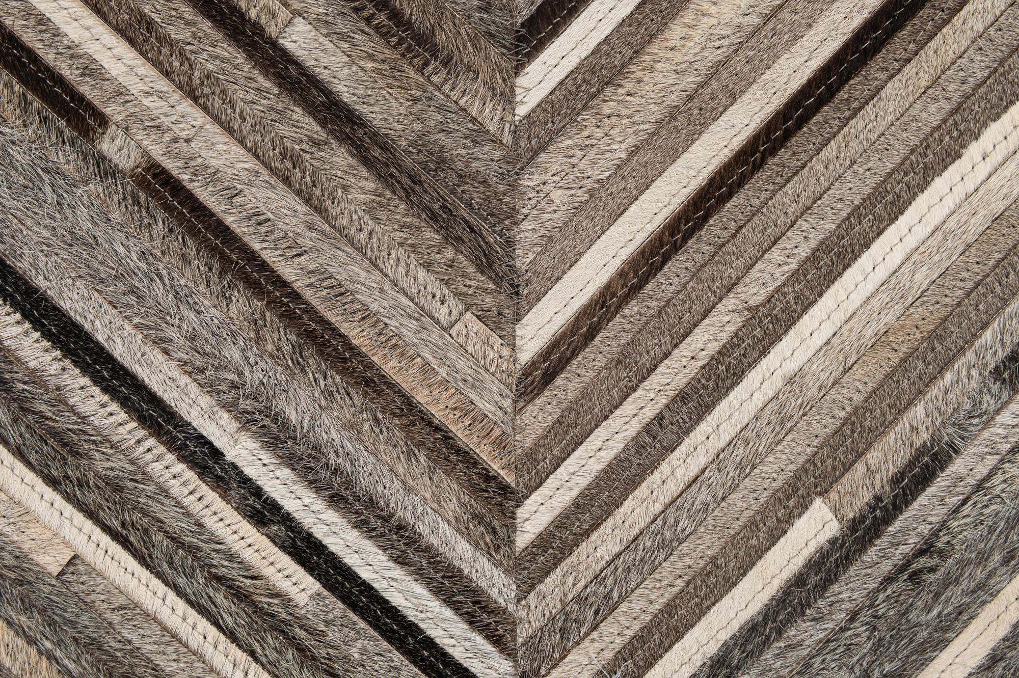 4' 1 x 6' 2 Cowhide - Patchwork Rug