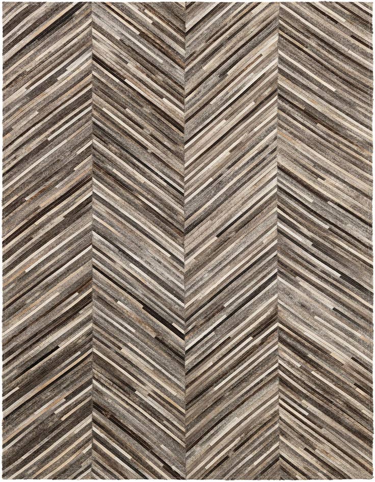 Detail image of 4' 1 x 6' 2 Cowhide - Patchwork Rug
