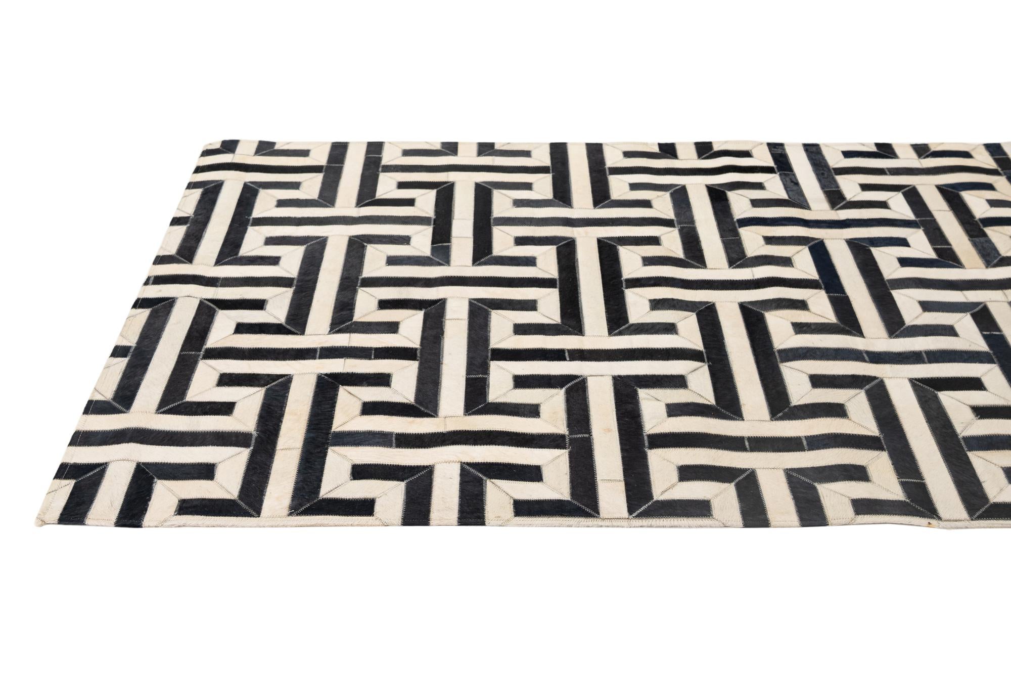 4' 2 x 6' 2 Cowhide - Patchwork Rug