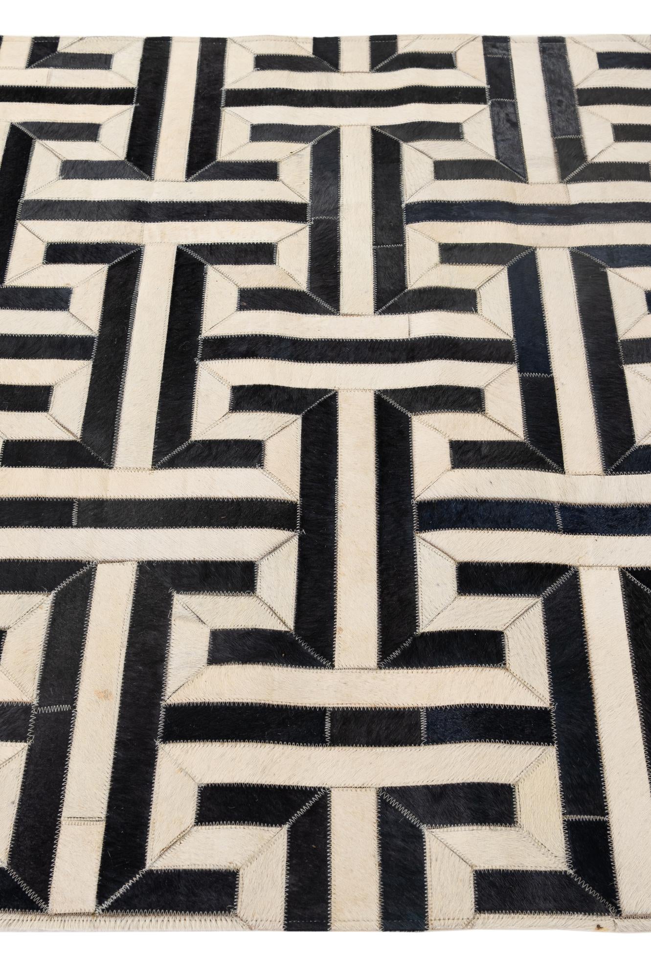 4' 2 x 6' 2 Cowhide - Patchwork Rug