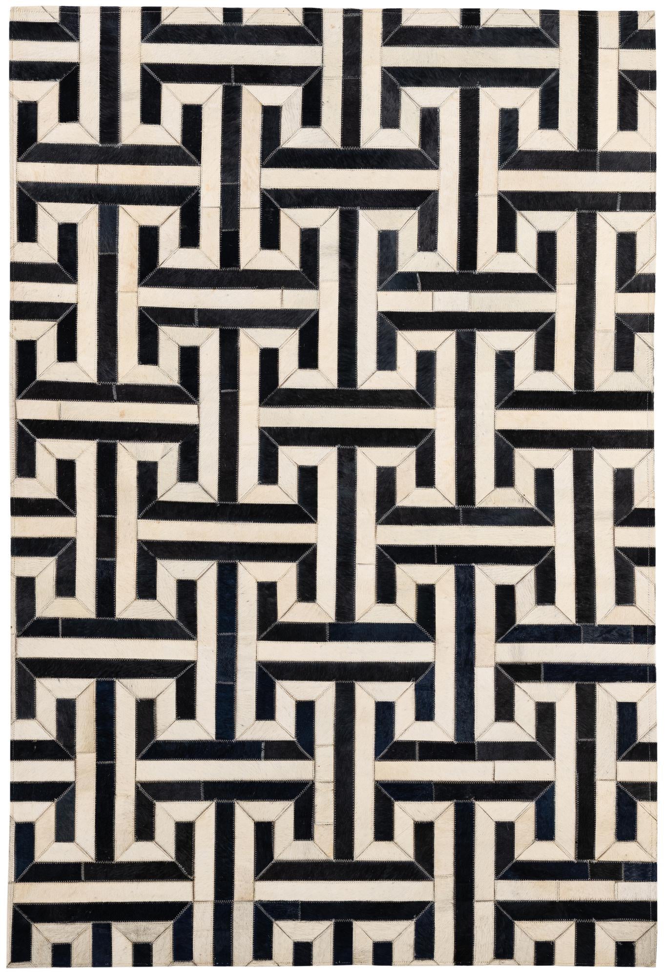 4' 2 x 6' 2 Cowhide - Patchwork Rug