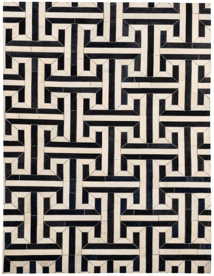 Detail image of 4' 2 x 6' 2 Cowhide - Patchwork Rug