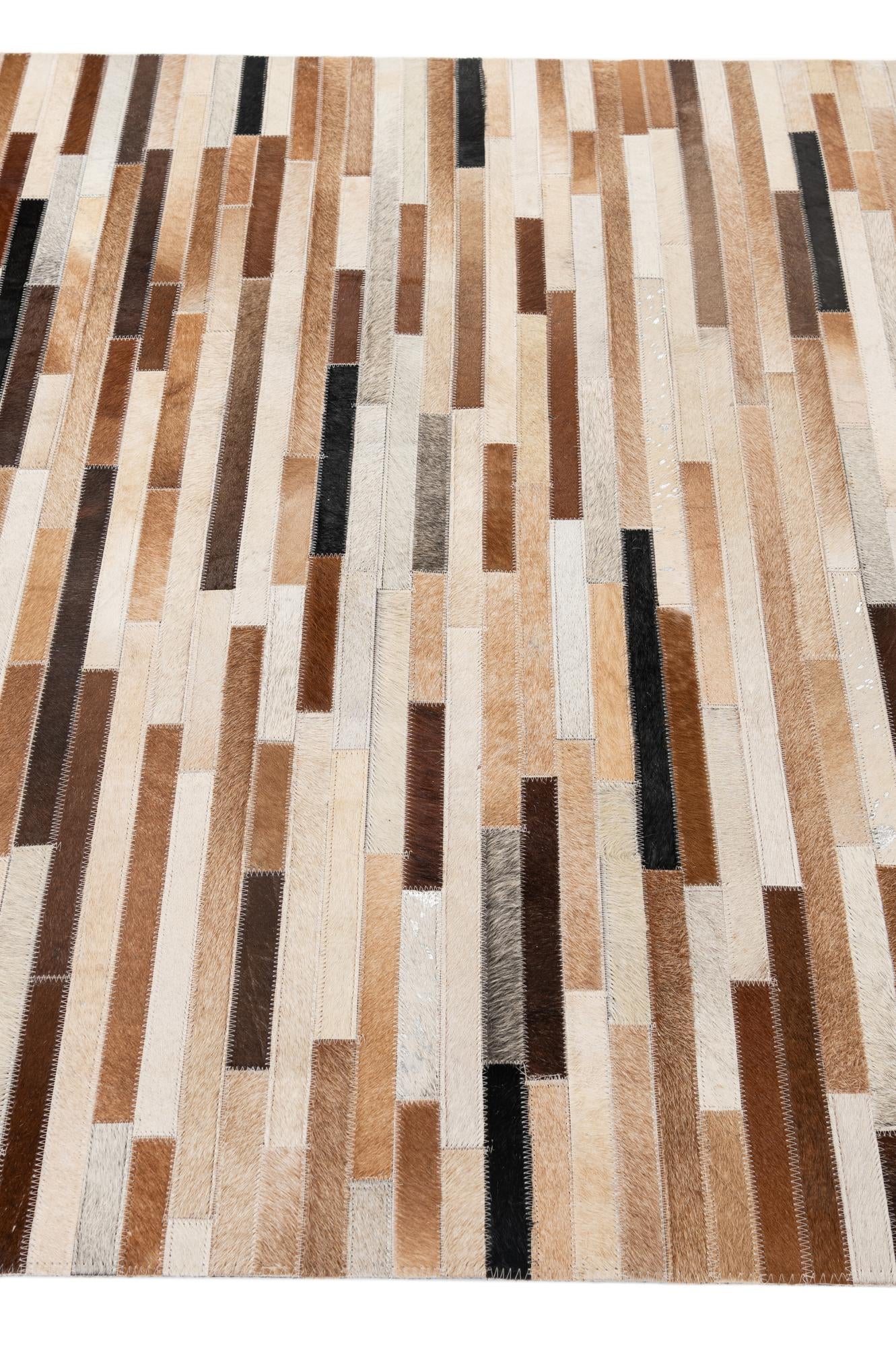 4' 1 x 6' Cowhide - Patchwork Rug