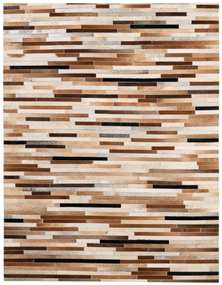 Detail image of 4' 1 x 6' Cowhide - Patchwork Rug