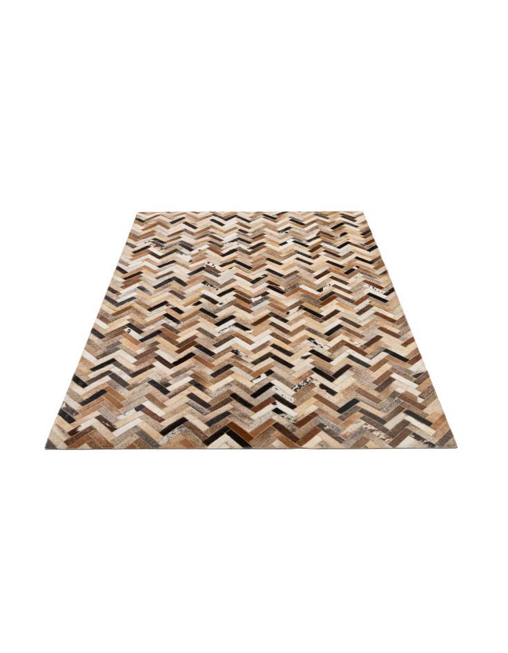 Detail image of 4' 1 x 6' 1 Cowhide - Patchwork Rug