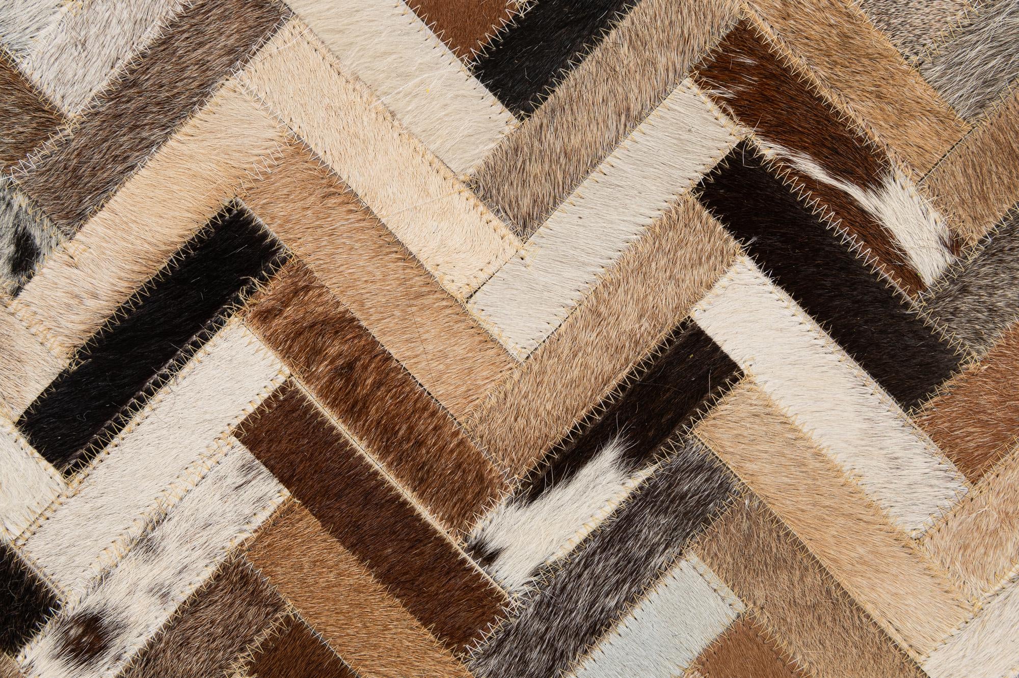 4' 1 x 6' 1 Cowhide - Patchwork Rug
