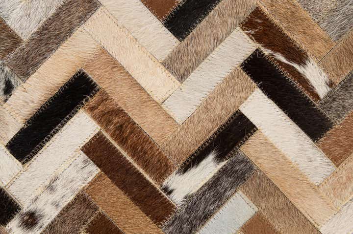 4' 1 x 6' 1 Cowhide - Patchwork Rug