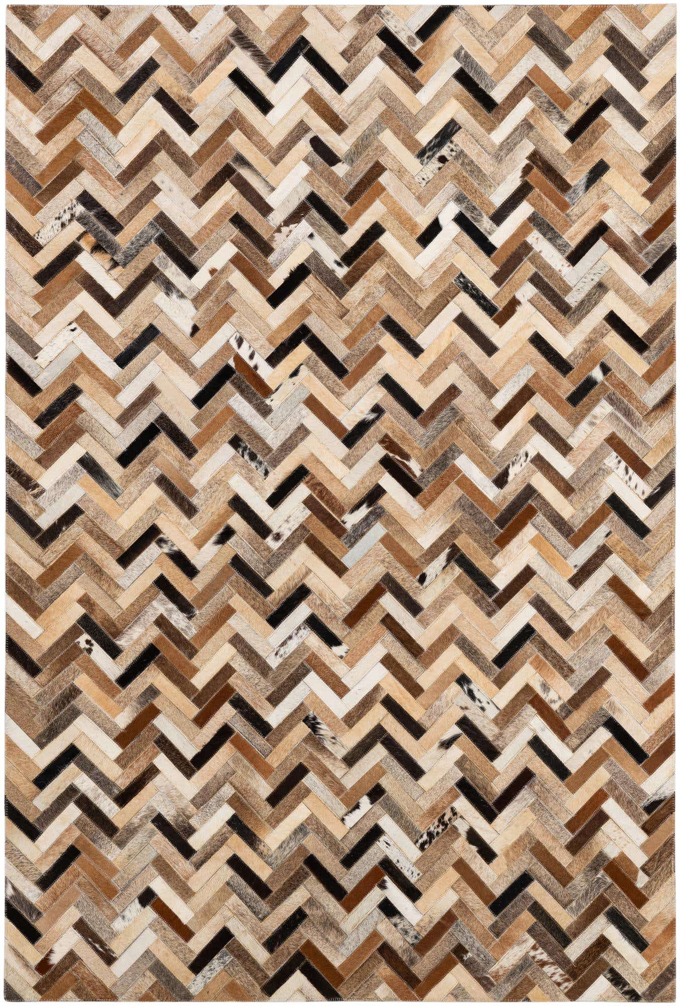 4' 1 x 6' 1 Cowhide - Patchwork Rug