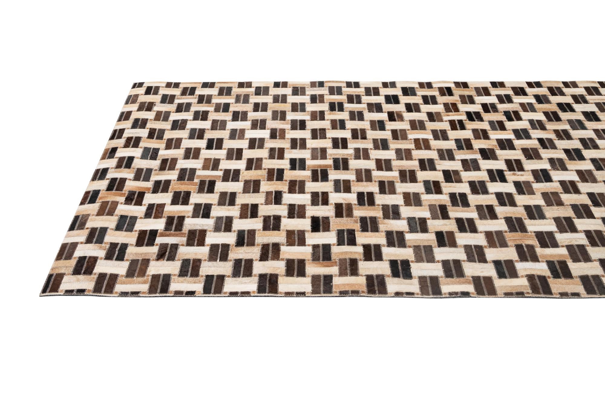 3' 11 x 5' 11 Cowhide - Patchwork Rug