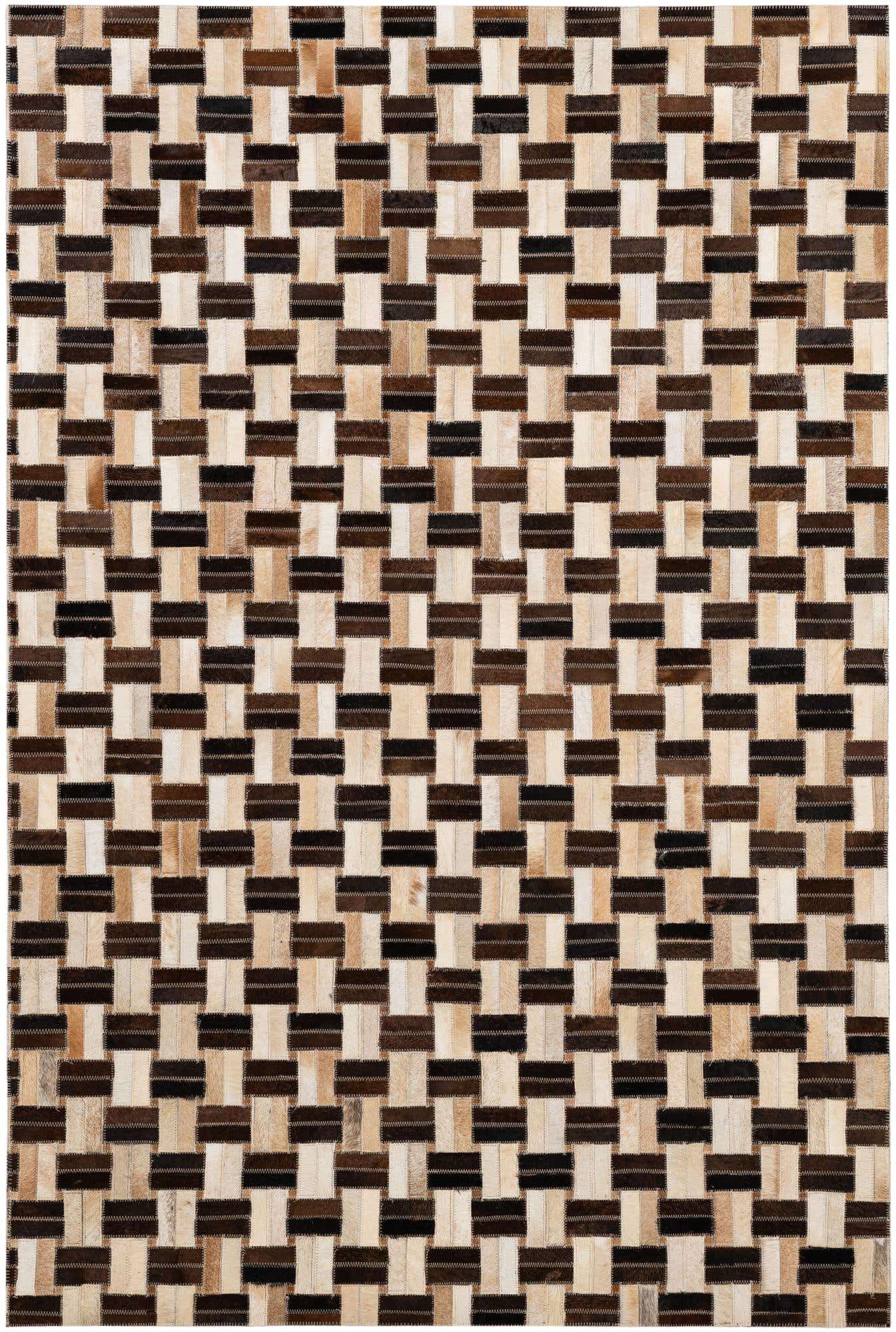3' 11 x 5' 11 Cowhide - Patchwork Rug