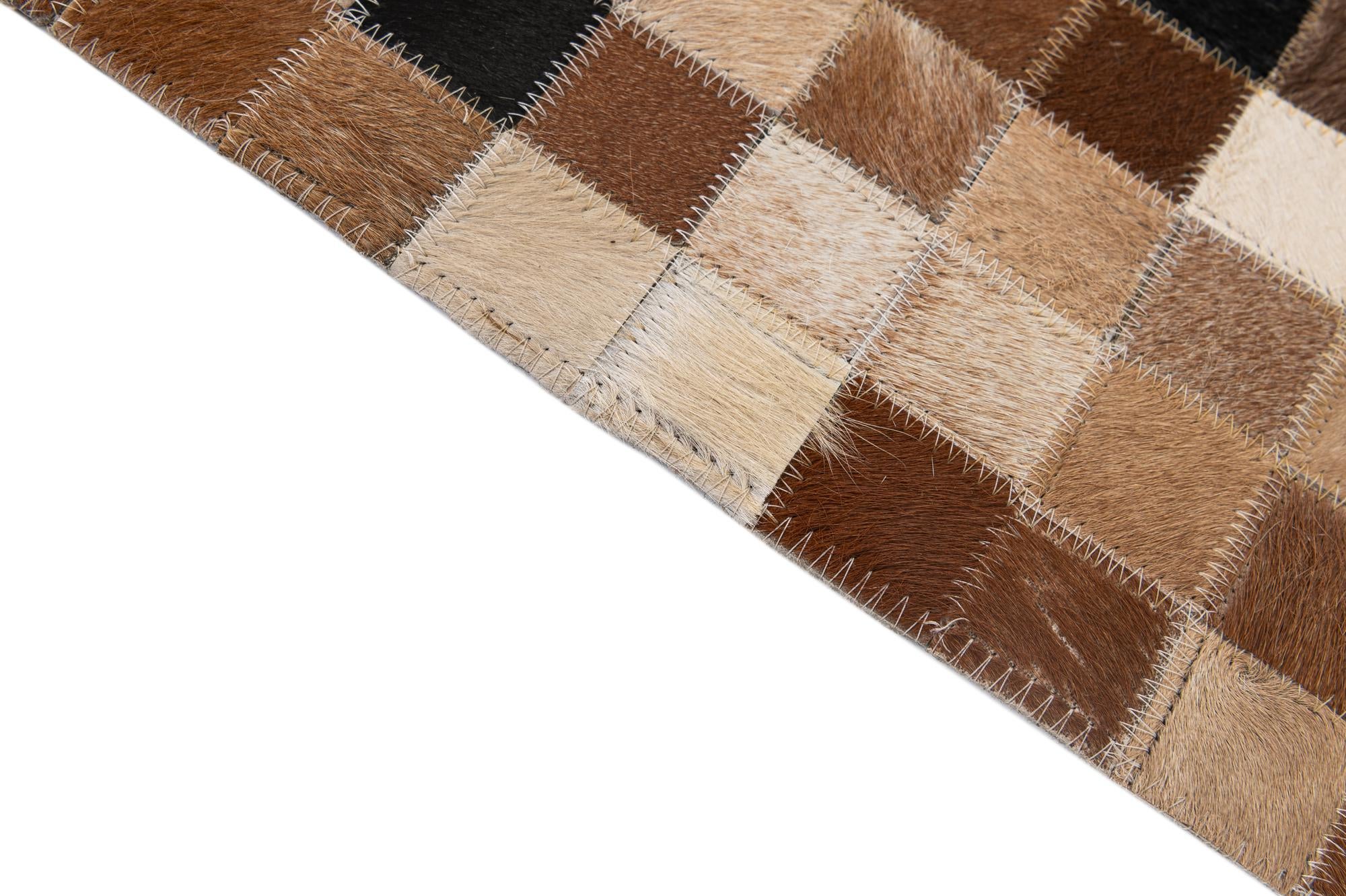 4' 1 x 5' 11 Cowhide - Patchwork Rug