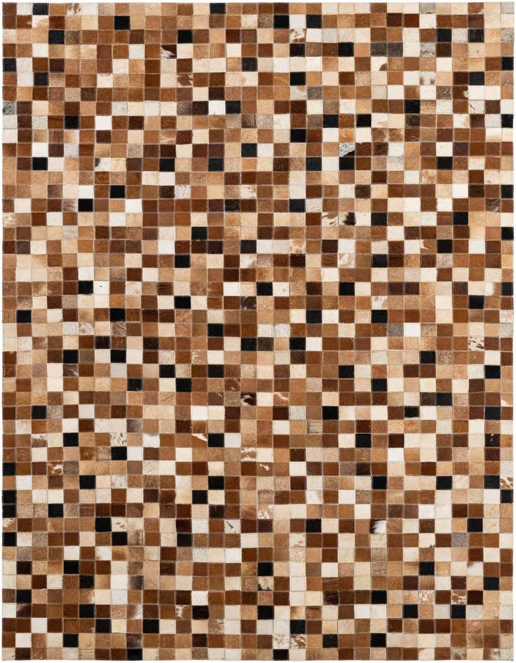 Detail image of 4' 1 x 5' 11 Cowhide - Patchwork Rug