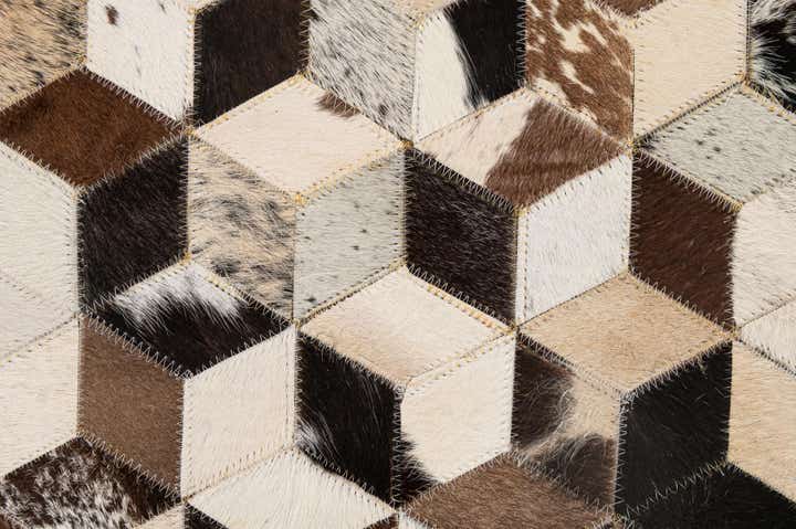 4' 1 x 5' 11 Cowhide - Patchwork Rug