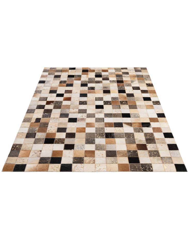 Detail image of 4' 1 x 6' 1 Cowhide - Patchwork Rug