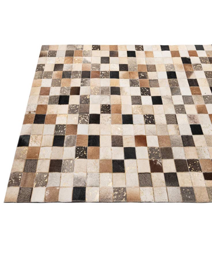 Detail image of 4' 1 x 6' 1 Cowhide - Patchwork Rug