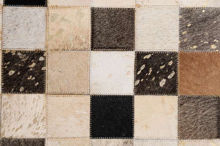 4' 1 x 6' 1 Cowhide - Patchwork Rug