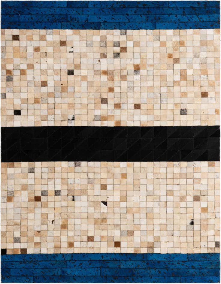 Detail image of 4' 3 x 6' 2 Cowhide - Patchwork Rug