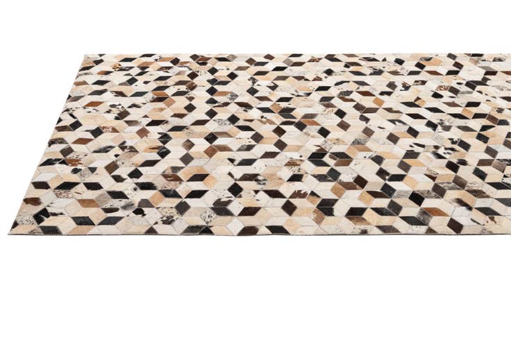 Detail image of 4' 1 x 5' 11 Cowhide - Patchwork Rug