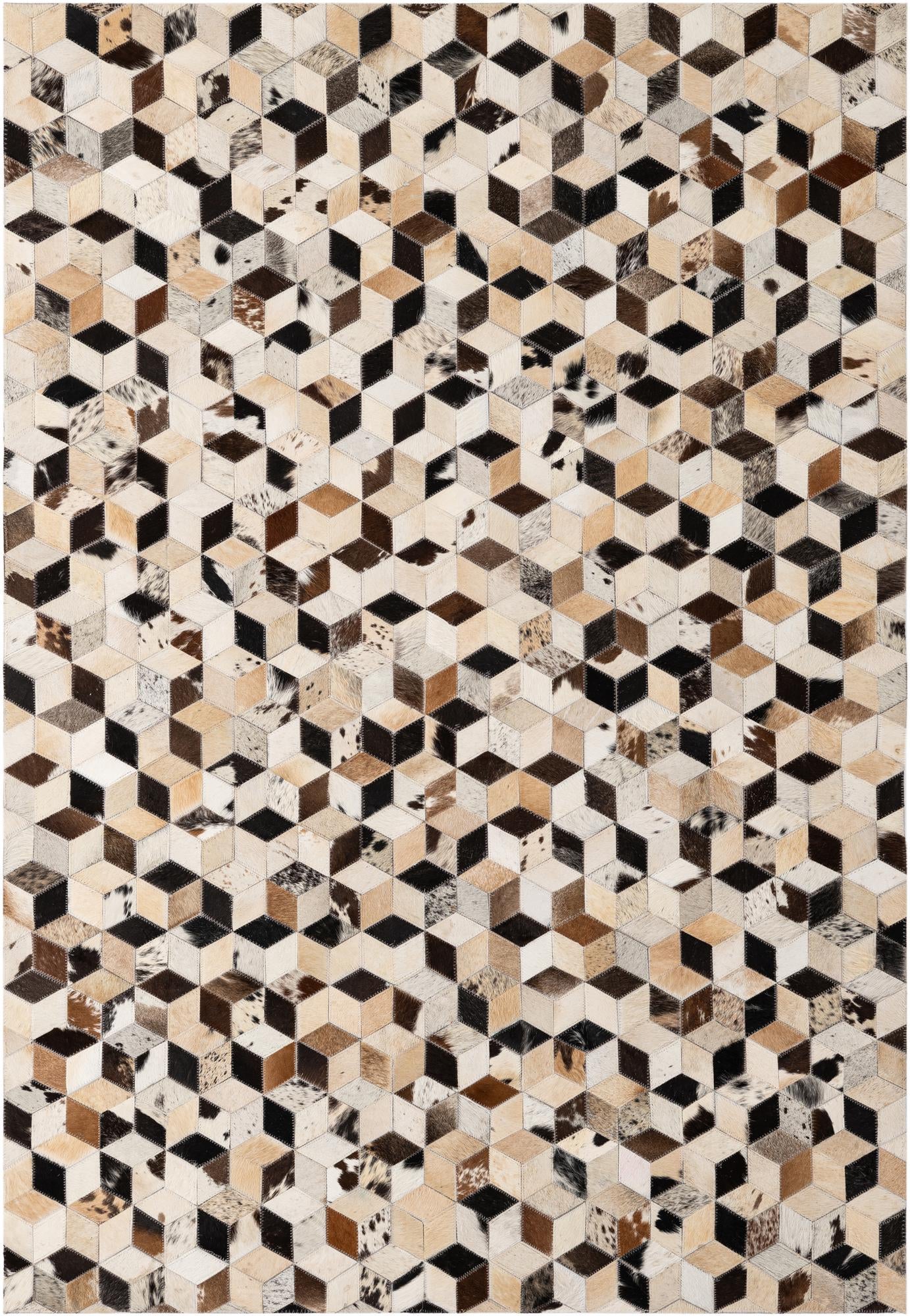 4' 1 x 5' 11 Cowhide - Patchwork Rug
