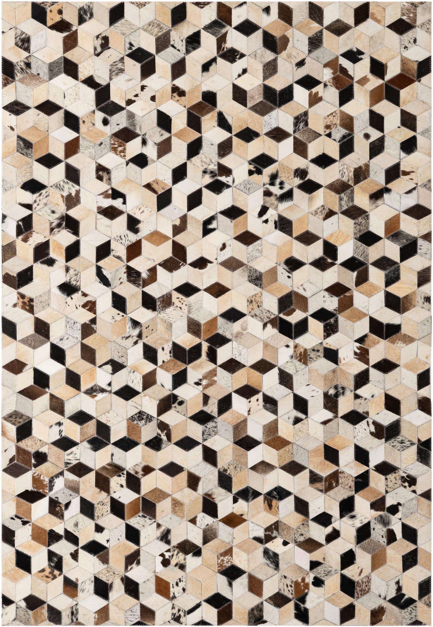 4' 1 x 5' 11 Cowhide - Patchwork Rug