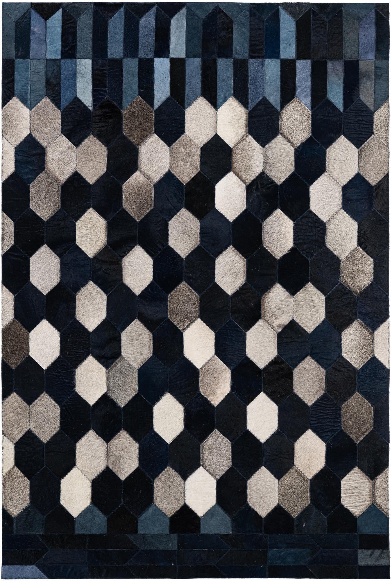 4' 1 x 6' 1 Cowhide - Patchwork Rug
