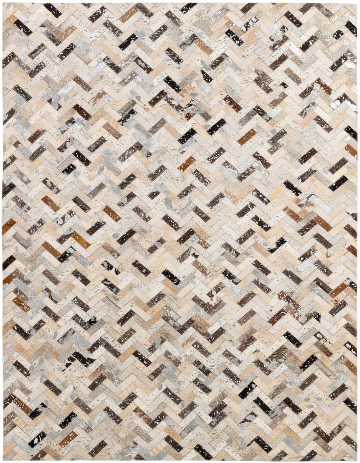 Detail image of 4' 2 x 6' 1 Cowhide - Patchwork Rug